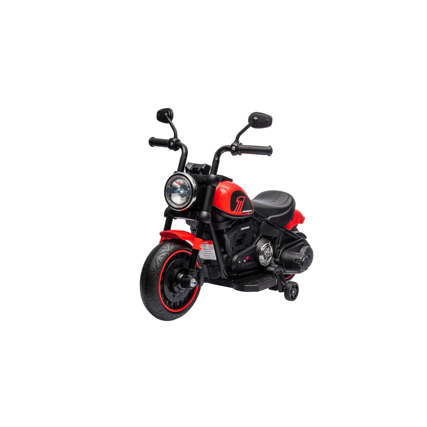 Dětská elektrická motorka Chopper Faster červená - Obrázek 2