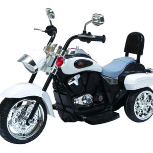 Dětská elektrická motorka Chopper bílá