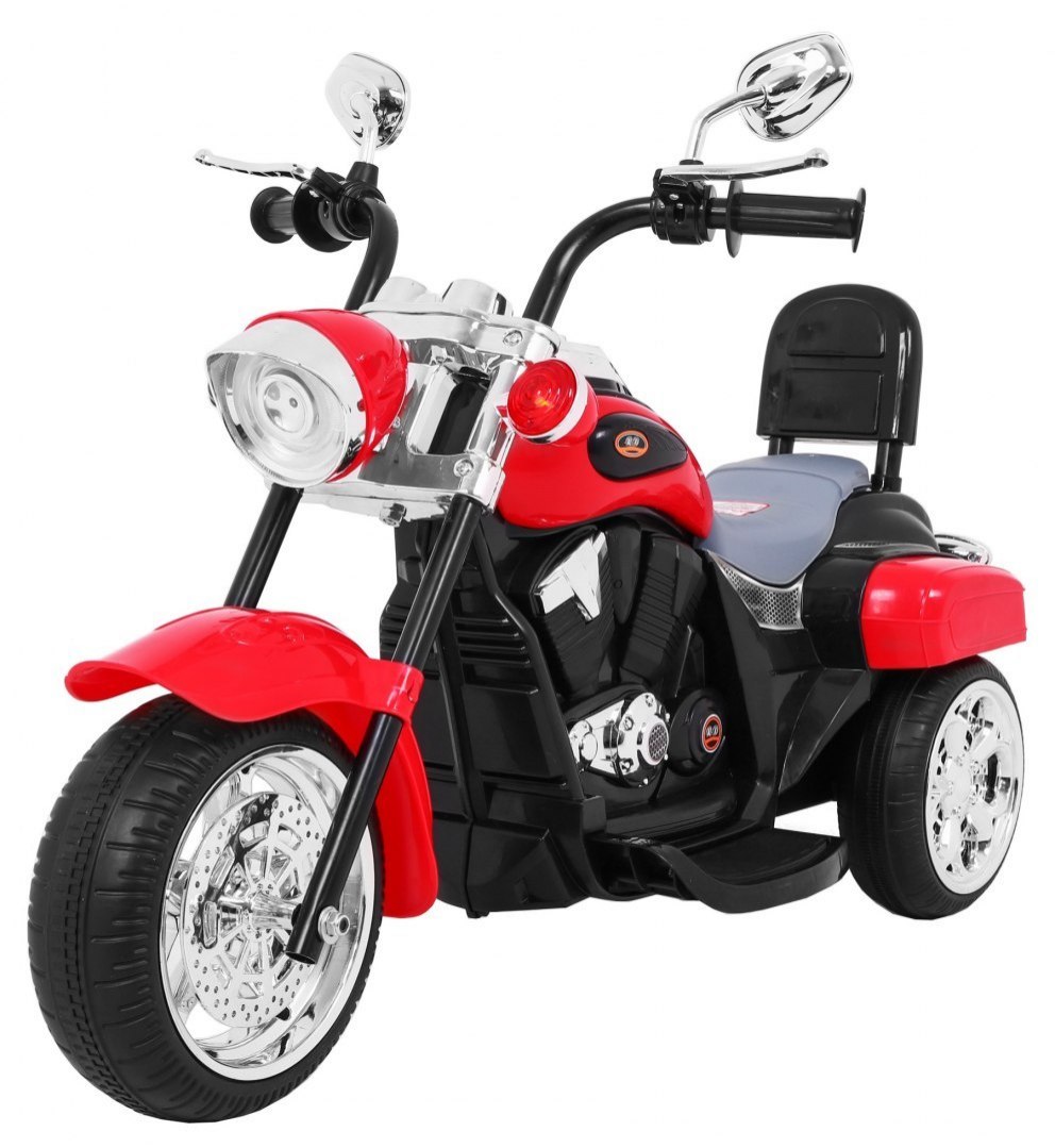 Dětská elektrická motorka Chopper červená