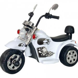 Dětská elektrická motorka Hot Chopper bílá