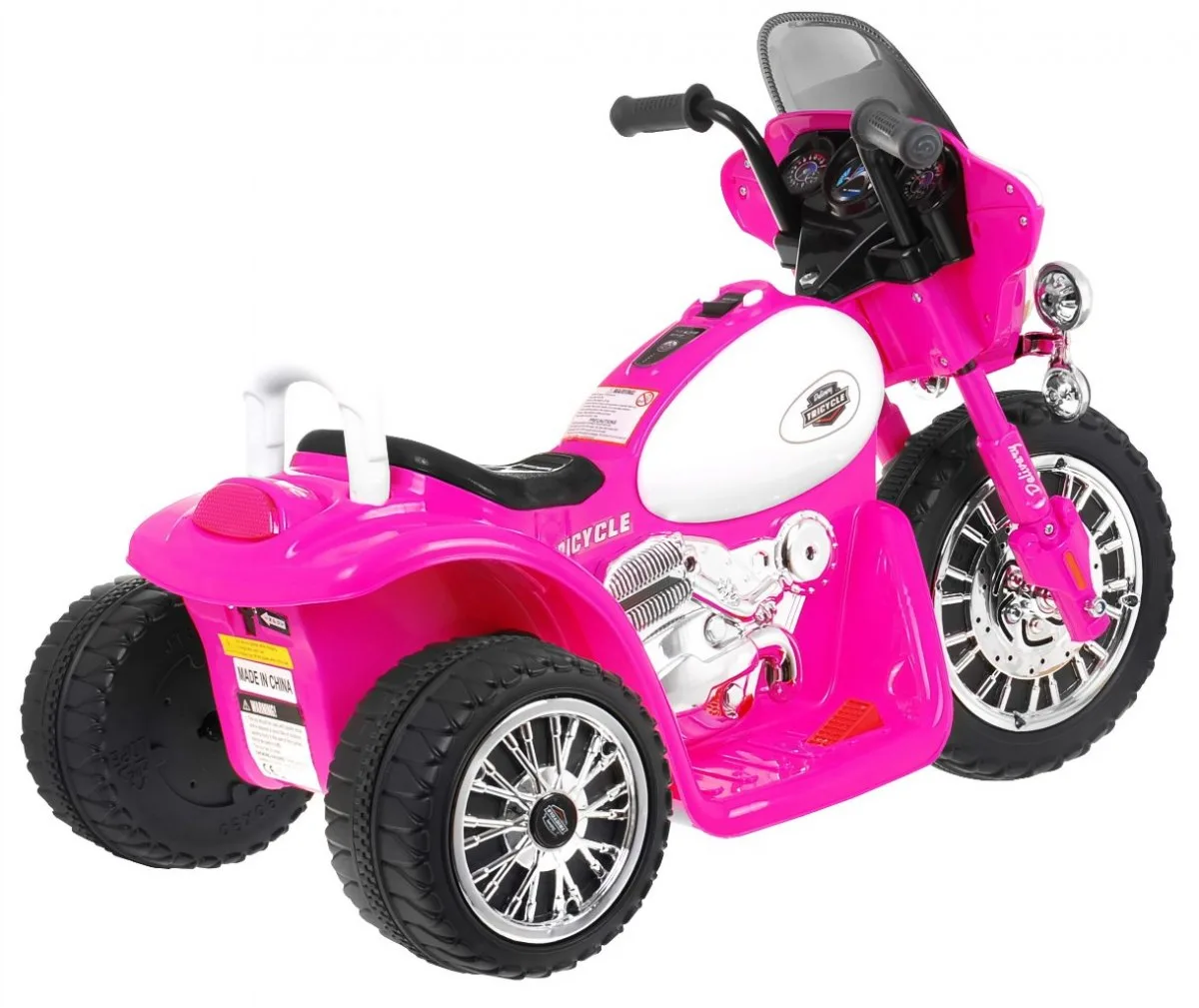 Dětská elektrická motorka JT568 růžová - Obrázek 2