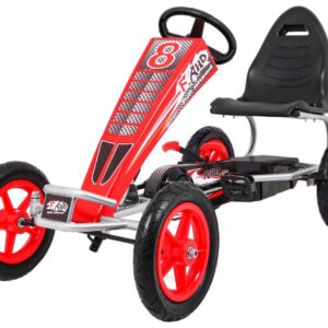 Dětská šlapací motokára s nafukovacími koly Ahead AIR červená