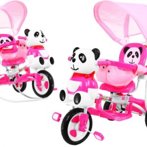 Dětská tříkolka Panda se zvukovými efekty růžová