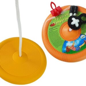 Dětská zahradní houpačka talíř oranžová