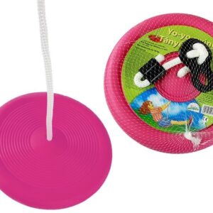 Dětská zahradní houpačka talíř růžová