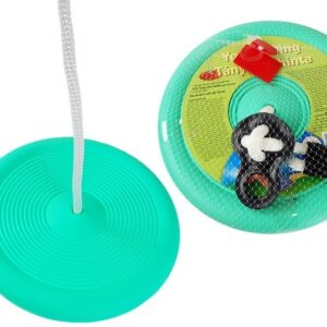 Dětská zahradní houpačka talíř zelená