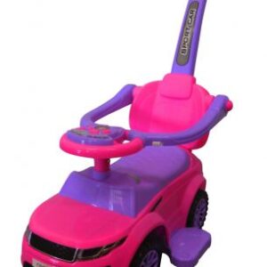 Dětské odrážedlo J4 s vodící tyčí růžové