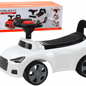 Dětské odrážedlo s opěrkou QX-3396 klakson úložný prostor bílé