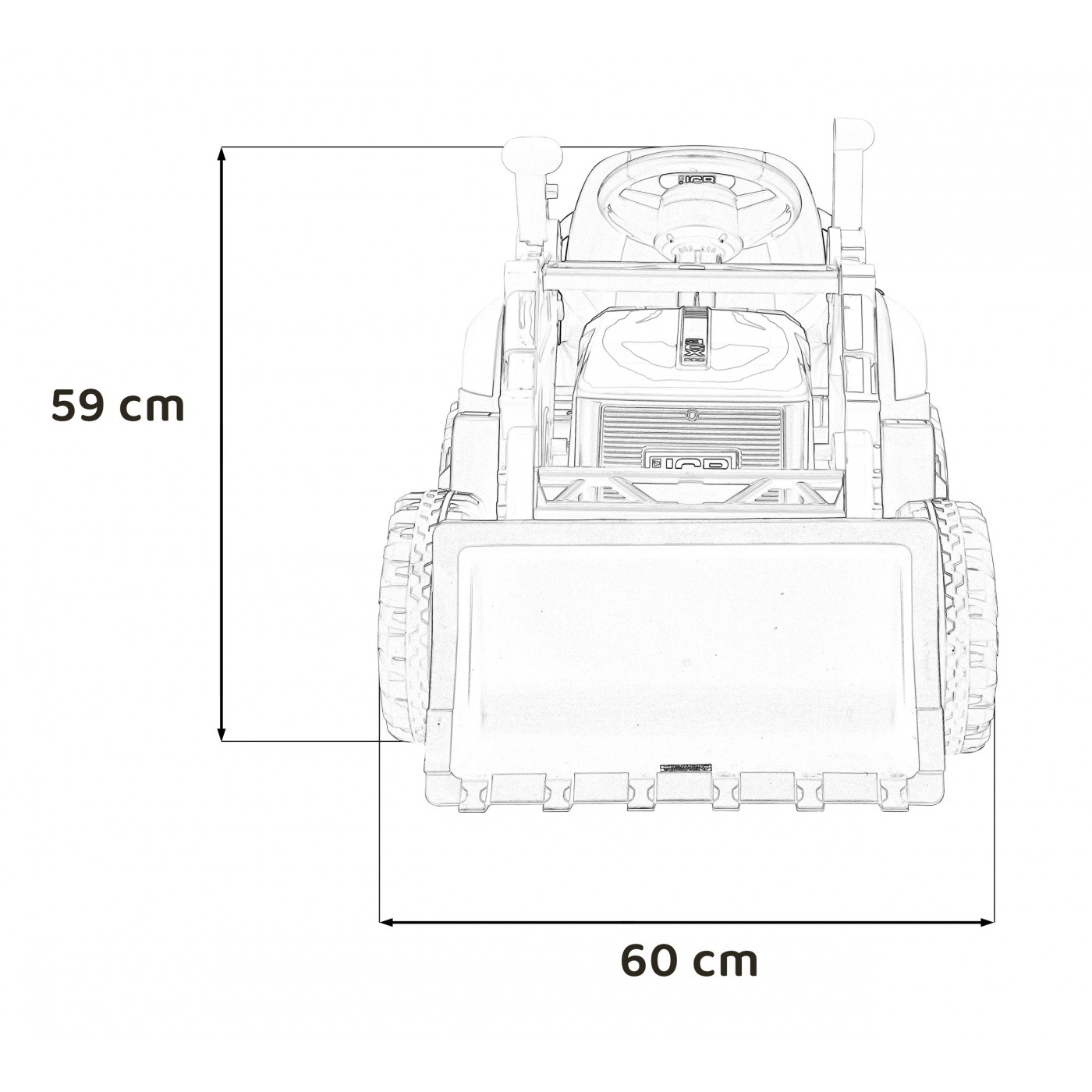 Dětský elektrický bagr JCB s lopatou žlutý - Obrázek 2