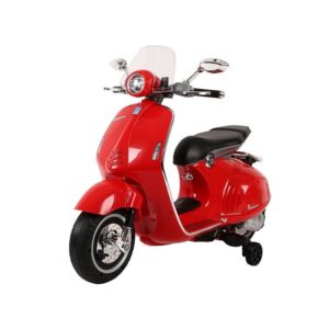 Dětský elektrický skútr Vespa GTS červený