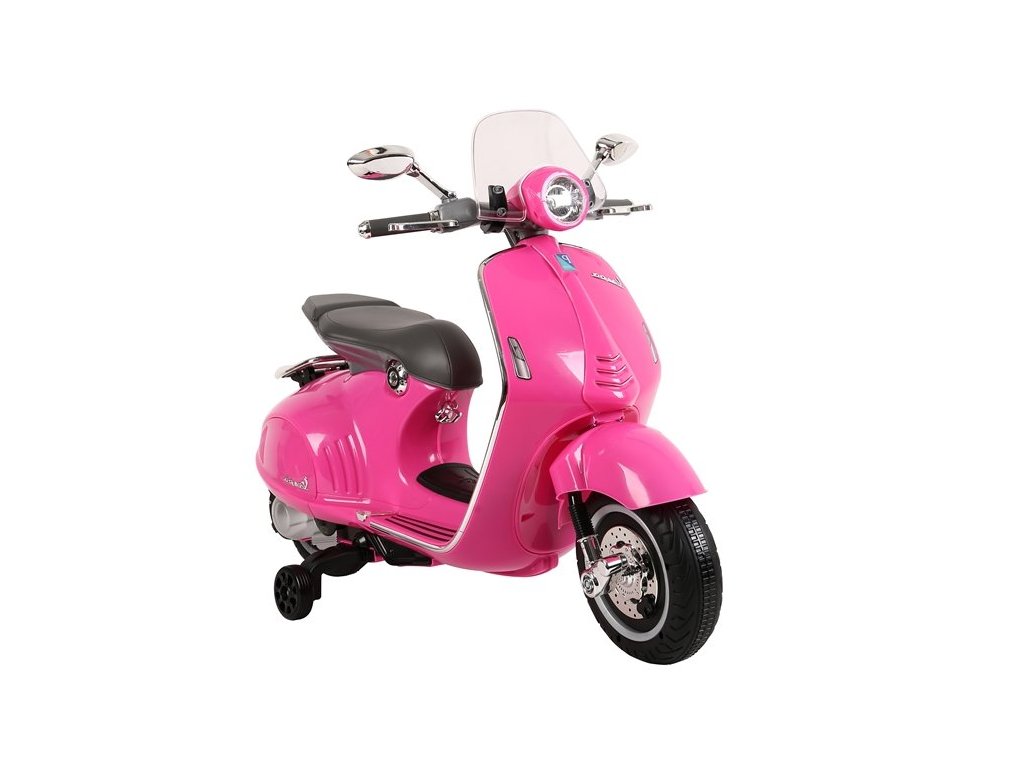Dětský elektrický skútr Vespa GTS růžový - Obrázek 2