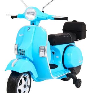 Dětský elektrický skútr Vespa modrý