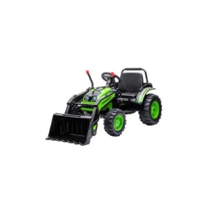 Dětský elektrický traktor s lopatou zelený