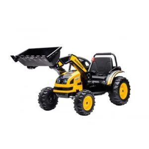 Dětský elektrický traktor s lopatou žlutý