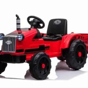 Dětský elektrický traktor s vlečkou T1 červený