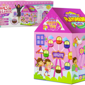 Dětský stan zábavní park růžový 123 x 82 cm