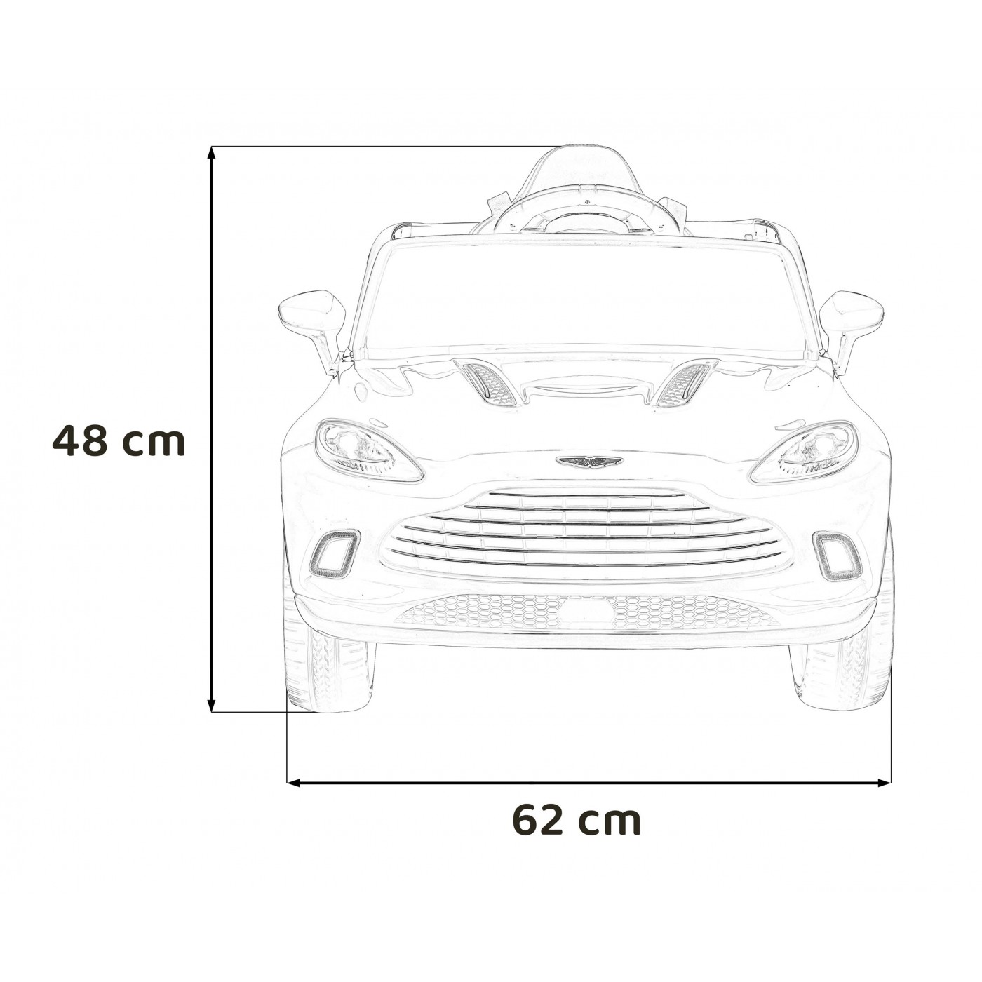 Elektrické autíčko Aston Martin DBX 4x4 červené - Obrázek 2