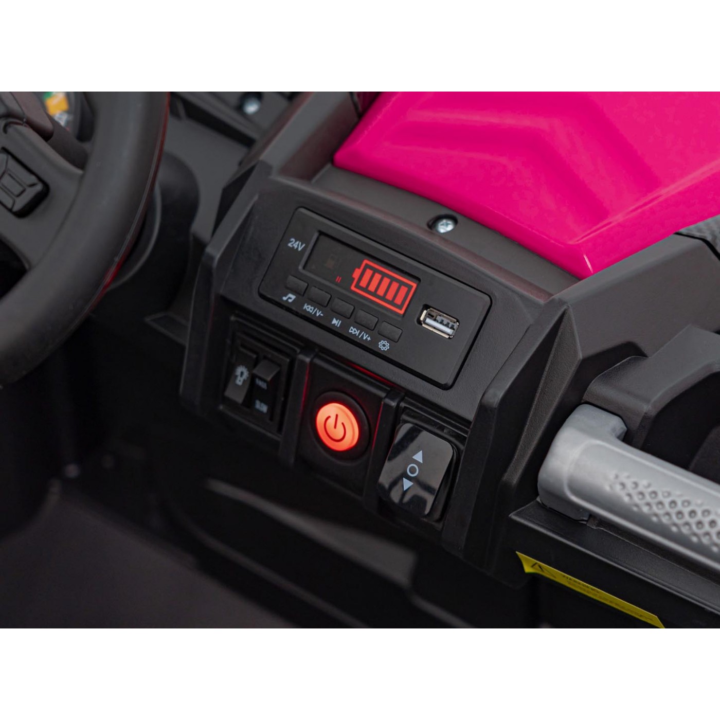 Elektrické autíčko Buggy UTV X3 Off-Road 4x4 24V růžové - Obrázek 2