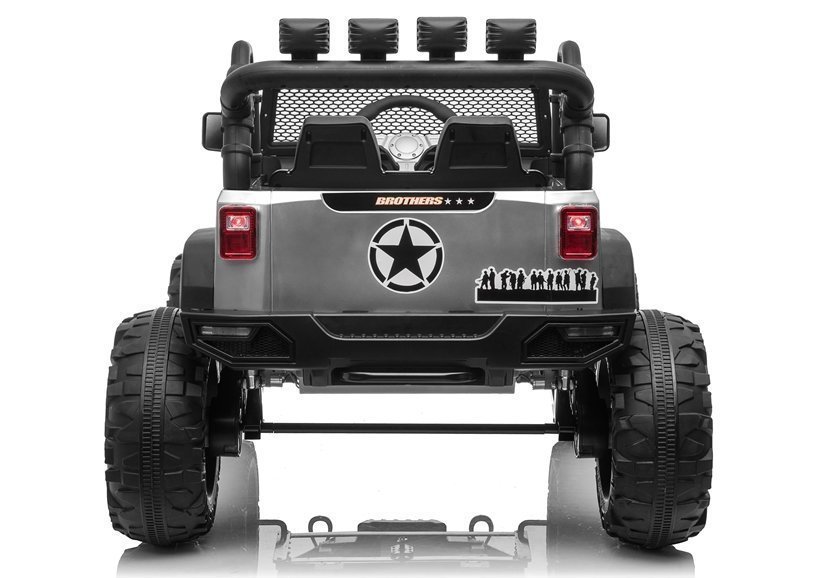 Elektrické autíčko Jeep Brothers 24V 2x200W lakované stříbrné - Obrázek 2