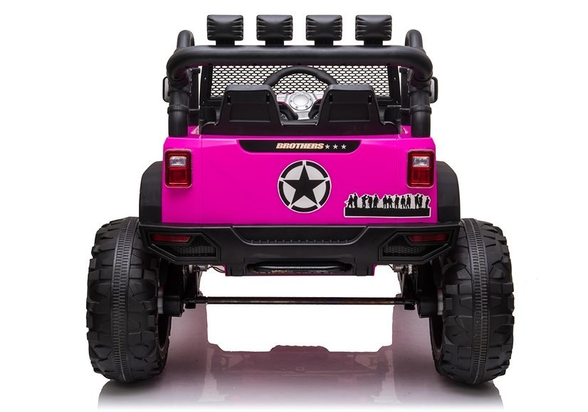 Elektrické autíčko Jeep Brothers růžové 24V 2x200W - Obrázek 2