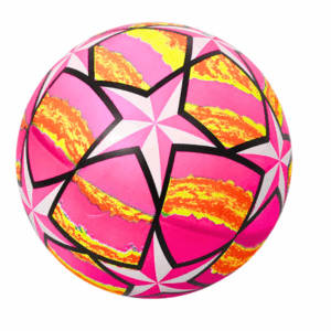 Gumový míč s hvězdami 24 cm růžový