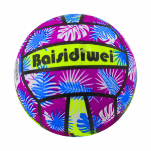 Gumový míč s listy 24 cm fialový