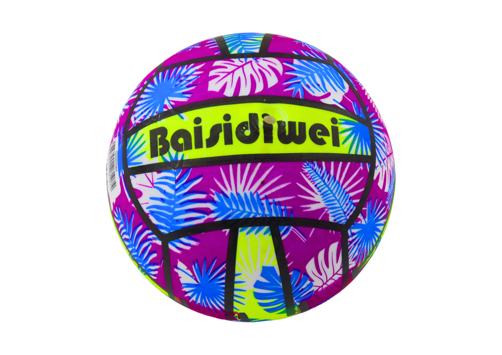 Gumový míč s listy 24 cm fialový