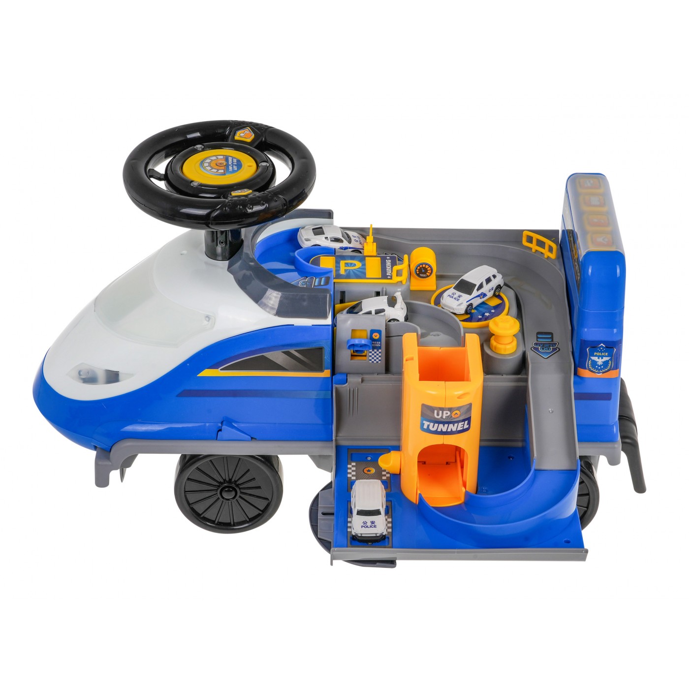 Interaktivní odrážedlo 2v1 lokomotiva modrá - Obrázek 2