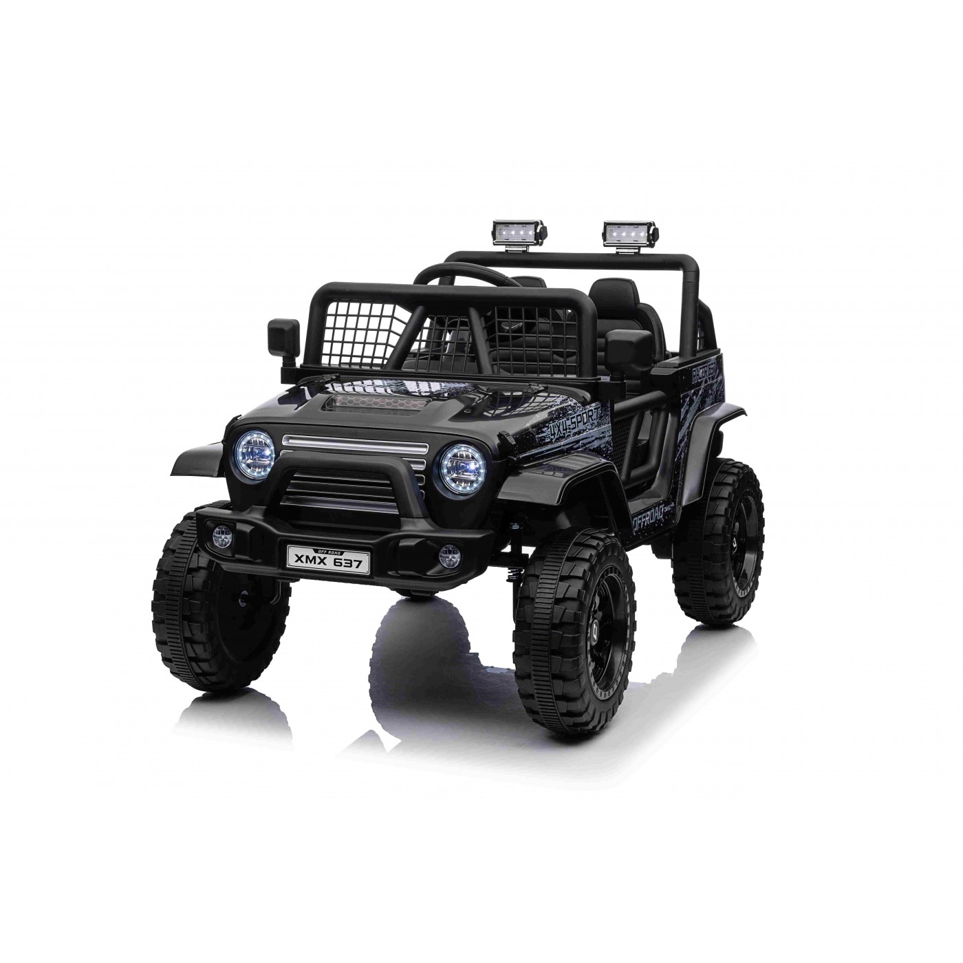 Mamido Elektrické autíčko OFF ROAD EXTREME 4x4 černé 24V | 200W | 50 kg | EVA | LED | 2
