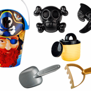 Pirátská sada na písek s kbelíkem a bábovičkami 6 kusů