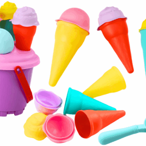 Sada na písek Zmrzlina růžová 6 dílů kyblík a lopatka