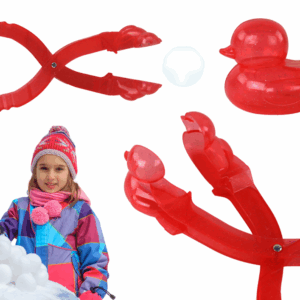 Sněhový strojek na výrobu sněhových koulí Kačenka Červená