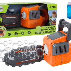 Stroj na bubliny Motorová pila oranžová