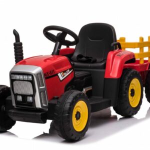 Elektrický traktor s vlečkou T2 červený
