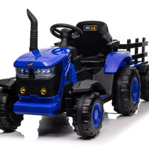 Mamido Dětský elektrický traktor s vlečkou 12V 7Ah modrý