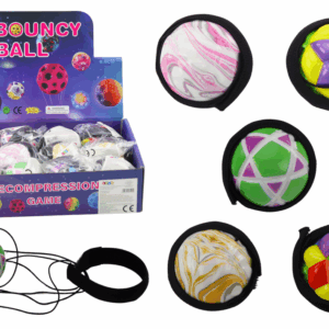 Míček na gumičce s páskou na zápěstí mix