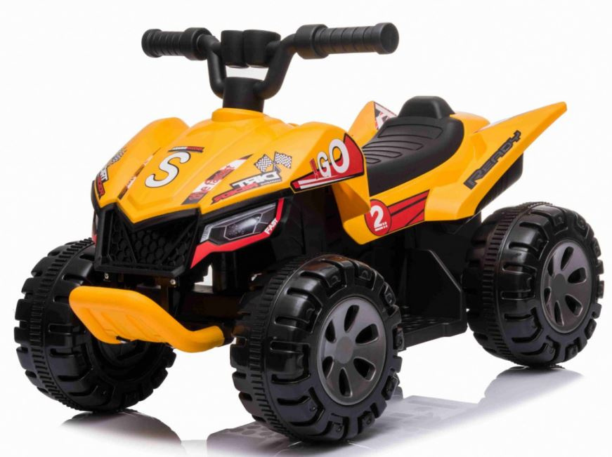Dětská elektrická čtyřkolka The Fastest žlutá