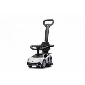 Dětské odrážedlo auto s vodící tyčí Lamborghini Aventador SV bílé