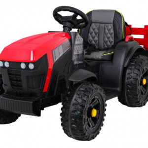 Dětský elektrický traktor Farmer s vlečkou a lopatou červený