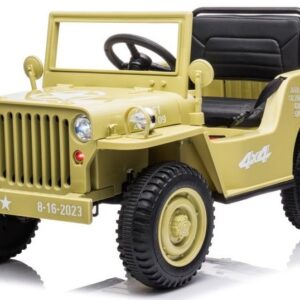 Dětský elektrický vojenský Jeep Willys 4x4 béžový