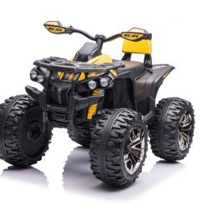 Mamido Dětská elektrická čtyřkolka ATV Power 12V 14Ah 4x4 žlutá