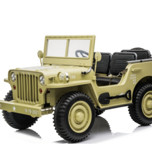 Mamido Dětský elektrický Jeep Willys 24V 4x4 třímístný béžový