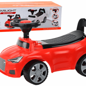 Odrážedlo s opěrkou QX-3396 klakson úložný prostor červené