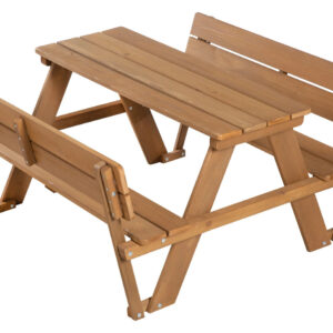 ROBA - piknikový set pro 4 děti s opěrkou – teakový odstín