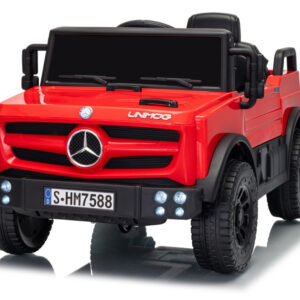 Elektrické autíčko Mercedes Unimog červené