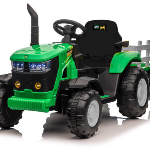 Mamido Dětský elektrický traktor s vlečkou 12V 7Ah zelený