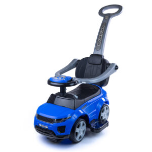 Mamido Odrážedlo Sport Car s vodící tyčí 3v1 GUMOVÁ kola modré