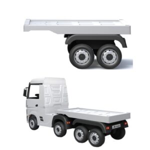 Přívěs pro dětský elektrický kamion Mercedes Actros bílý