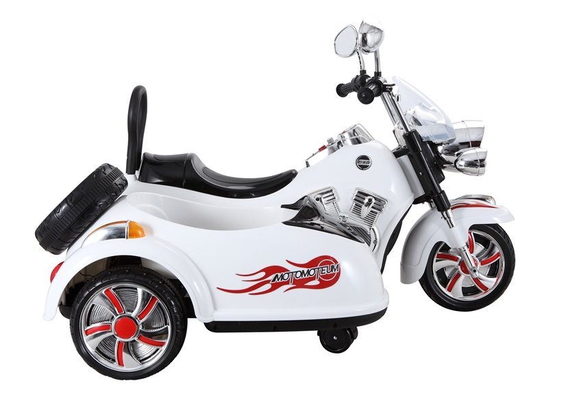 Dětská elektrická motorka Chopper s postranním vozíkem černá - Obrázek 2