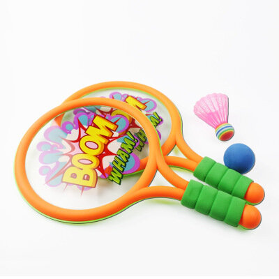 Dětské badmintonové rakety dinosauři oranžová zelená - Obrázek 2